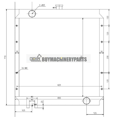 Water Tank Radiator Core ASS'Y Caterpillar E312B