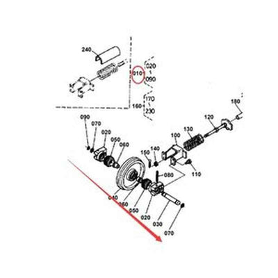 Heavy-Duty Wheel Idler Assembly 68318-21302 68318-21300 for Kubota Excavator KX61 KX71