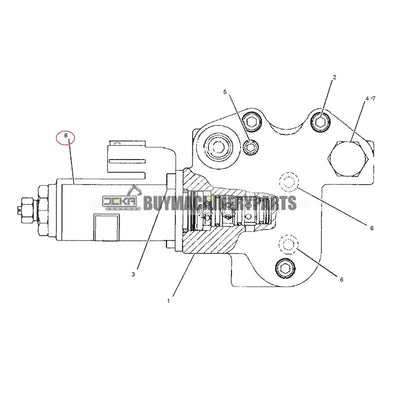 12V Solenoid Valve 225-4558 for Caterpillar CAT Excavator 330D 336D 336E 345C 345D 349D 349E 349F 352F M330D W345C MH