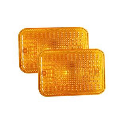 2 Pcs Amber Light Lens LVU18745 for John Deere Engine 4024 4045 Tractor 2305 2520 3320 4105 4120 4310 4500 4600 5415 1023E