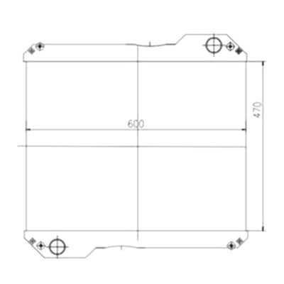 Water Radiator Core 30/926051 for JCB 4CX 3CX Backhoe Loader