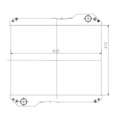 Water Radiator Core 30/926051 for JCB 4CX 3CX Backhoe Loader