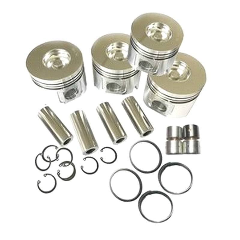 4 Cylinder Piston Set With Ring for Mitsubishi Engine S4K S4KT Caterpillar CAT E120B E312 E320