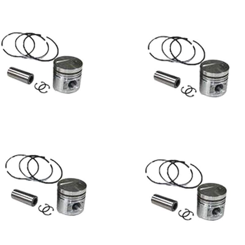 4 Cylinders STD Piston Set With Ring 5-12111-622-2 for Isuzu 4JB1T Turbo Engine Round Top