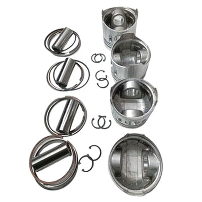 4 Cyls STD Piston Set Kit With Ring for Mitsubishi 4D32 Engine Caterpillar CAT E40B E70B E311B