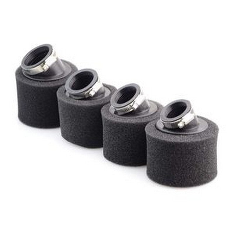 4 Pcs 35 38 42 48mm Bent Angled Double Foam Pod Air Filter for Racing Motorcycle Scooter Bike Dirt Pit ATV