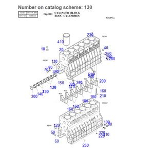 4 Pcs Cam Axle Bush 65.04410-0017 for Komatsu DE08TIS Engine DL300 DX340LC SOLAR 250LC-V 290LC-V