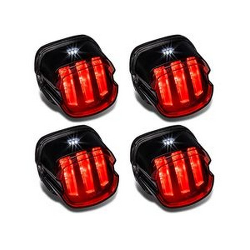 4 Pcs LED Brake Tail Light TBL0391 for Harley Davidson Motorcycle Dyna Fatboy Street Glide Softail