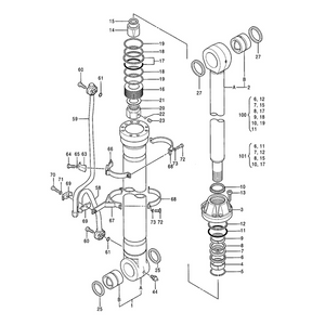 For Hitachi Excavator EX400-3 EX400LC-3 EX400H-3 EX400LCH-3 EX400-5 Boom Cylinder Seal Kit 4438672