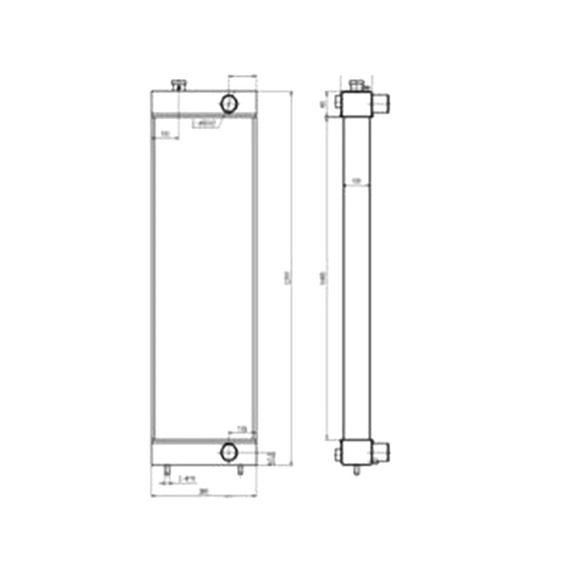 For Hitachi Excavator ZX650LC-3 ZX670LC-5G ZX670LCH-3 ZX670LCH-5G ZX670LCR-3 ZX670LCR-5G Water Tank Radiator Core ASS'Y 4654972