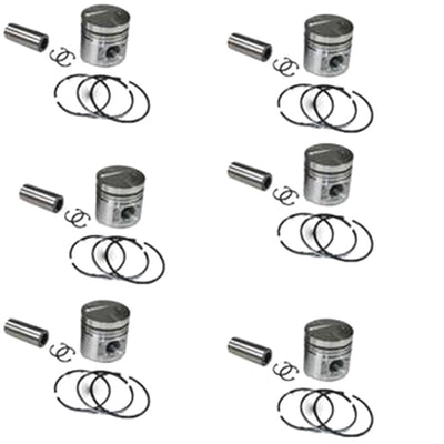 6 Cylinder STD Piston Set With Ring for Kobelco SK330-LC Excavator Mitsubishi 6D16 Engine