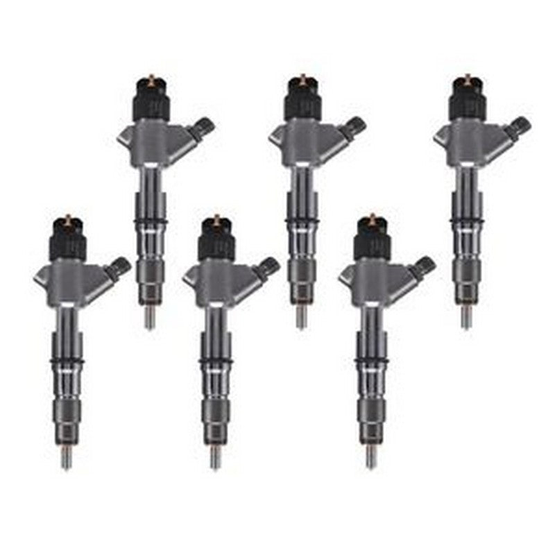 6 Pcs Fuel Injector 13024966 0445120244 for Weichai Engine WP6 6.2L 170KW - Buymachineryparts