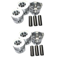 6 Pcs Piston with Piston Pin for Komatsu S6D108 S6D108-1 Engine PC300-5 PC300-6 Excavator