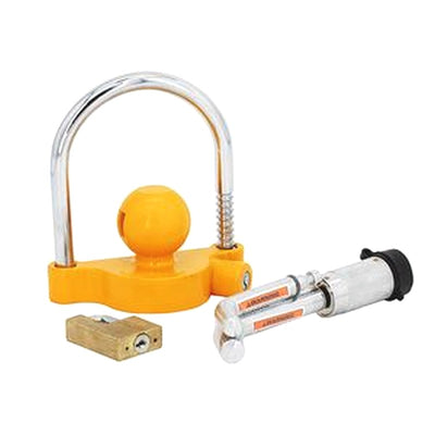 Towing Anti-Theft Lock Kit 7014700 Universal Coupler Lock Double Pin Bent Lock Coupling Lock Brass