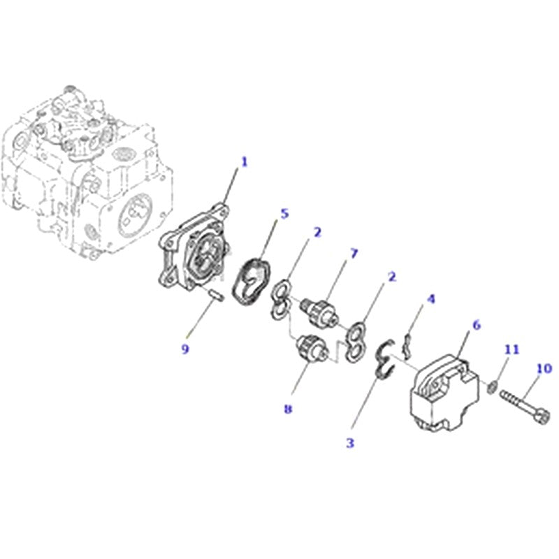 For Komatsu Excavator PC220-1 PC200-1 Hydraulic Pump 705-56-24030