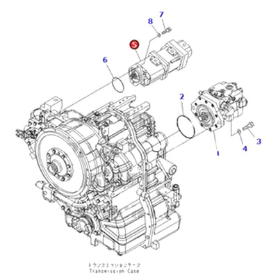 For Komatsu Grader GD675-3A Hydraulic Pump 705-58-24120