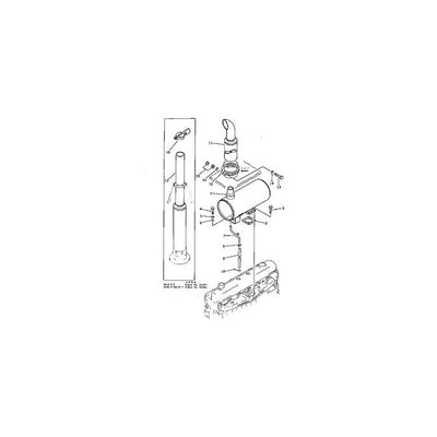 Muffler Silencer 6136-11-5521 For Komatsu Dump Truck EG80-1 EG75-2 GD405A-1 Engine 6D105