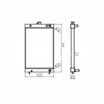 ater Tank Radiator Core ASS'Y 11M9-45010 For Hyundai Excavator R60-9S R60W-9S W