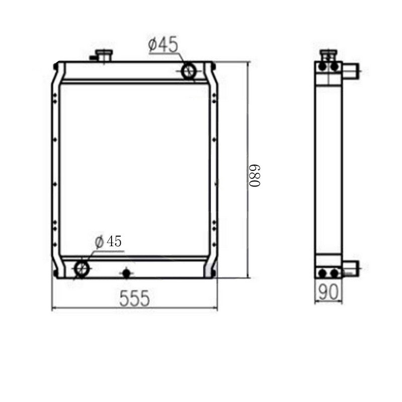 Water Tank Radiator Core ASS'Y 201-03-21111 for KOMATSU PC60-2