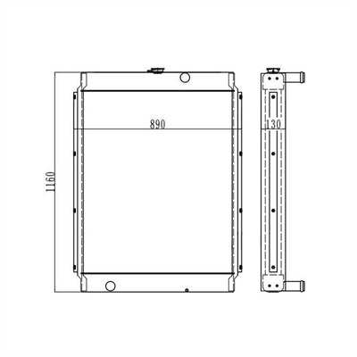 Water Tank Radiator Core ASS'Y for Daewoo Excavator DH300-5