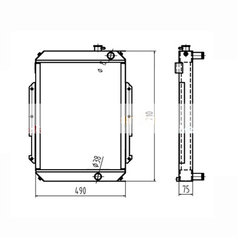 Water Tank Radiator Core ASS'Y 11M8-40012 for Hyundai Excavator R60-7