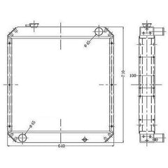 Water Tank Radiator ASS'Y 203-03-41112 203-03-41111 for Komatsu Excavator PC100-3 PC120-3 PF3-1