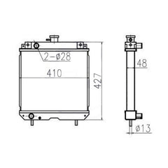 Water Tank Radiator Core ASS'Y for Kubota B2400