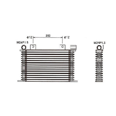 Hydraulic Oil Cooler 22L-03-21122 For Komatsu PC30MR-2 PC35MR-2 Engine 3D82AE