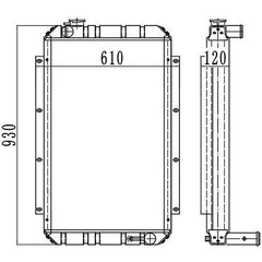 Water Tank Radiator Core ASS'Y 205-03-62412 for Komatsu Excavator PC200-2 PC200LC-2