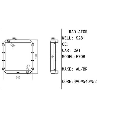 Water Tank Radiator Core Assy 0855426 for Caterpillar CAT E70B