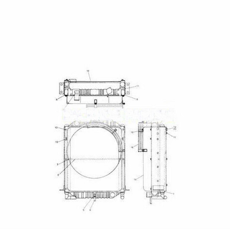 Water Tank Radiator Core ASS'Y 2452U413S1 for Kobelco Excavator SK100-3