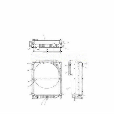 Water Tank Radiator Core ASS'Y 2452U413S1 for Kobelco Excavator SK100-3