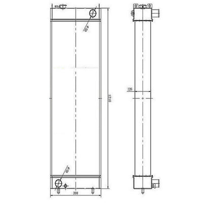 Water Tank Radiator Core ASS'Y For Doosan Excavator DX380