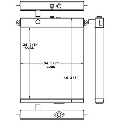 Water Tank Radiator Core ASS'Y 208-03-31110 208-03-31111 for Komatsu Excavator PC400-3 PC400LC-3