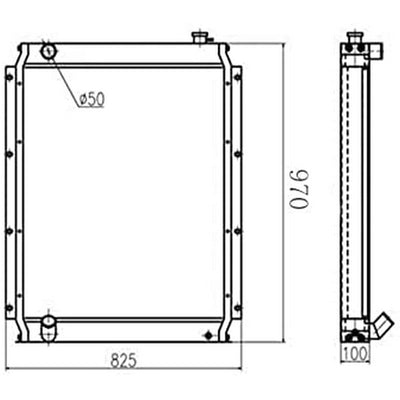 Water Tank Radiator ASS'Y For Kato Excavator HD820R