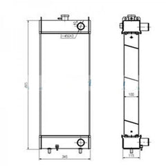 Water Tank Radiator Core ASS'Y 418-03-31113 for Komatsu Wheel Loader WA200-5 WA250-5