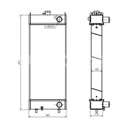 For Komatsu Wheel Loader WA200-5 WA250-5 WA270-5 Water Tank Radiator Core ASS'Y 418-03-31112