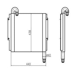 Compatible with Oil Cooler 20T-03-81211 for Komatsu Excavator PC30R-8 PC35R-8 PC40R-8 PC45R-8