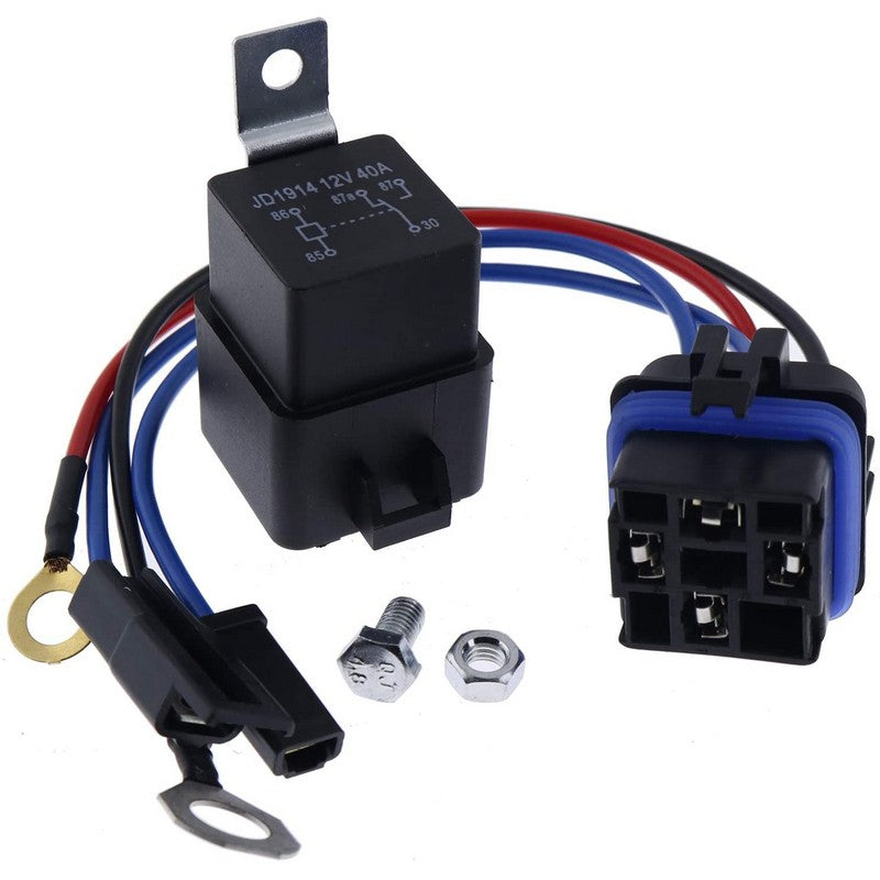 Starter Relay Kit Fit for John Deere AM107421 AM106304 Kawasaki Onan w/Water GX70 GX75 GX95 SX75 SX95 SRX75 SRX95 STX30 STX38 STX46 RX63 RX75 316 160 165 170 175 180