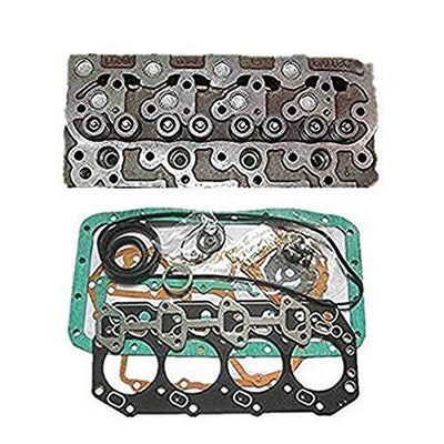 New V1702 Complete Cylinder Head With Valves + Full Gasket Kit For Kubota V1702T V1702E Engine