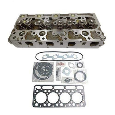 Compatible with 15422-03044-A 15422-03040-A Complete Cylinder Head with Valves + Full Gasket Kit for Kubota V1702E Engine