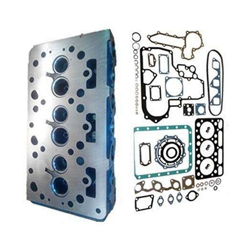 6660965 6653800 New Bare Cylinder Head +Full Gasket For Kubota Engine Bobcat 225 325 643 328