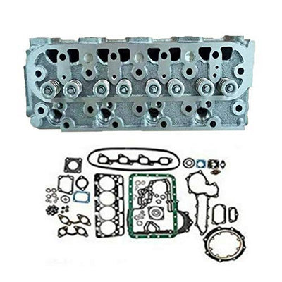 Compatible with V1505 Complete Cylinder Head + Full Gasket Kit for Kubota