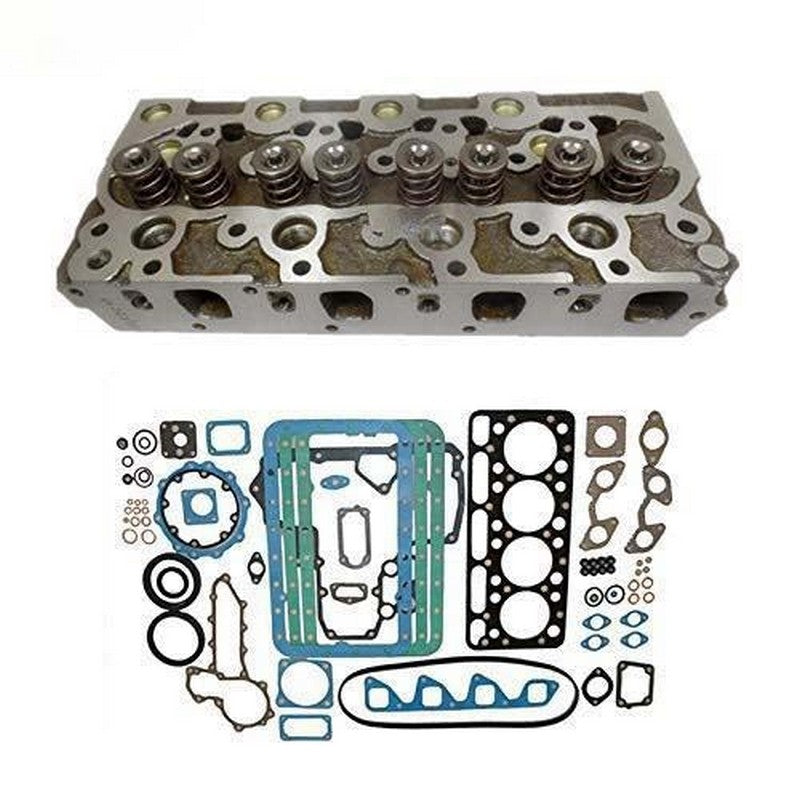 6655475 Complete Cylinder Head With Valves + Full Gasket Set For Bobcat 231 331 Excavator For Kubota V1902 GV3170 GV3190