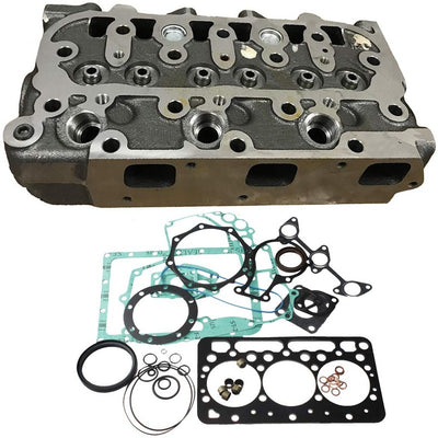 Complete Cylinder Head D1005 With Valves and Springs + Full Gasket for Kubota