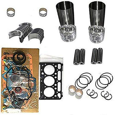 Overhaul Rebuild Kit With Liners for Kubota L1801 2 Cylinder Engine