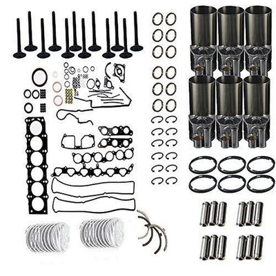 Engine Rebuild Kit For Mitsubishi S6S Piston+Piston Ring+Cylinder Liner+Gasket Kit