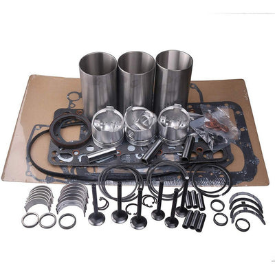 Overhaul Rebuild Kit with Liner Sleeves Fit for Kubota D1503 Engine KX91-3 U35 R420 R420S