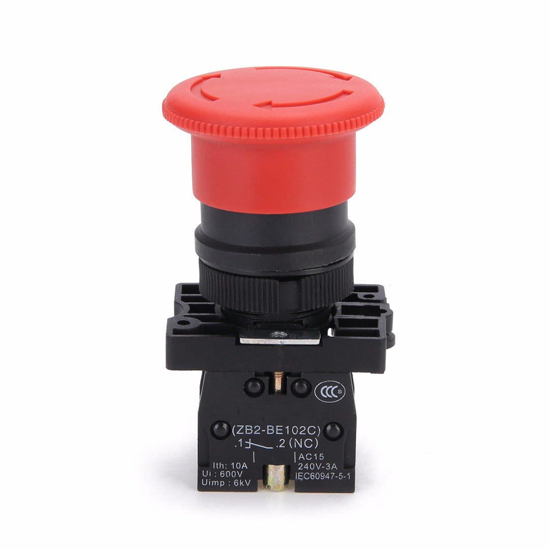 Key EMT Red Emergency Stop Mushroom Push button Switch ZB2-BE102C - Buymachineryparts