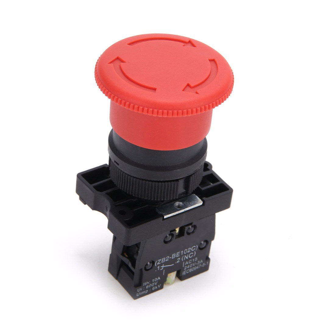 Key EMT Red Emergency Stop Mushroom Push button Switch ZB2-BE102C - Buymachineryparts